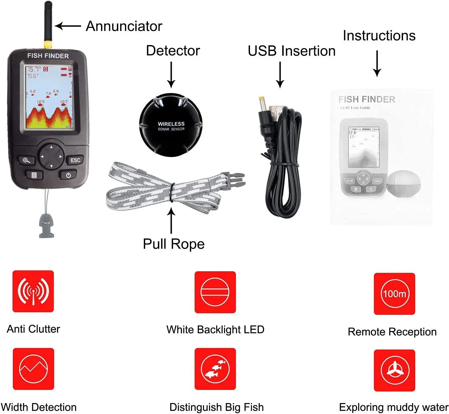 Détecteur de poisson portable Sonar sans fil - OCEANIS GEAR