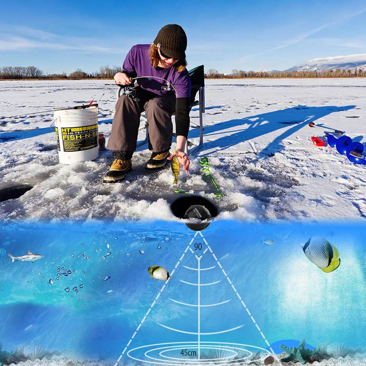 Détecteur de poisson portable Sonar sans fil - OCEANIS GEAR