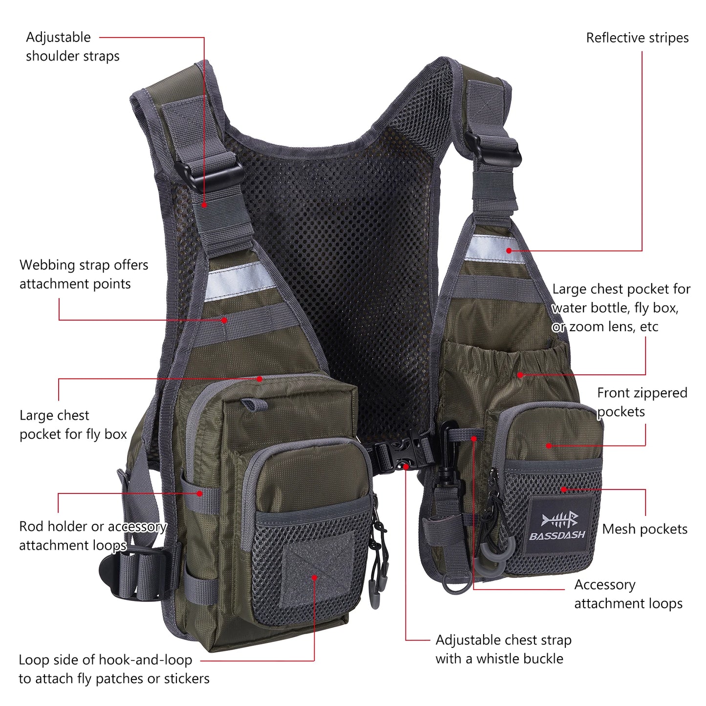 Gilet de pêche à la mouche pour hommes et femmes. - OCEANIS GEAR