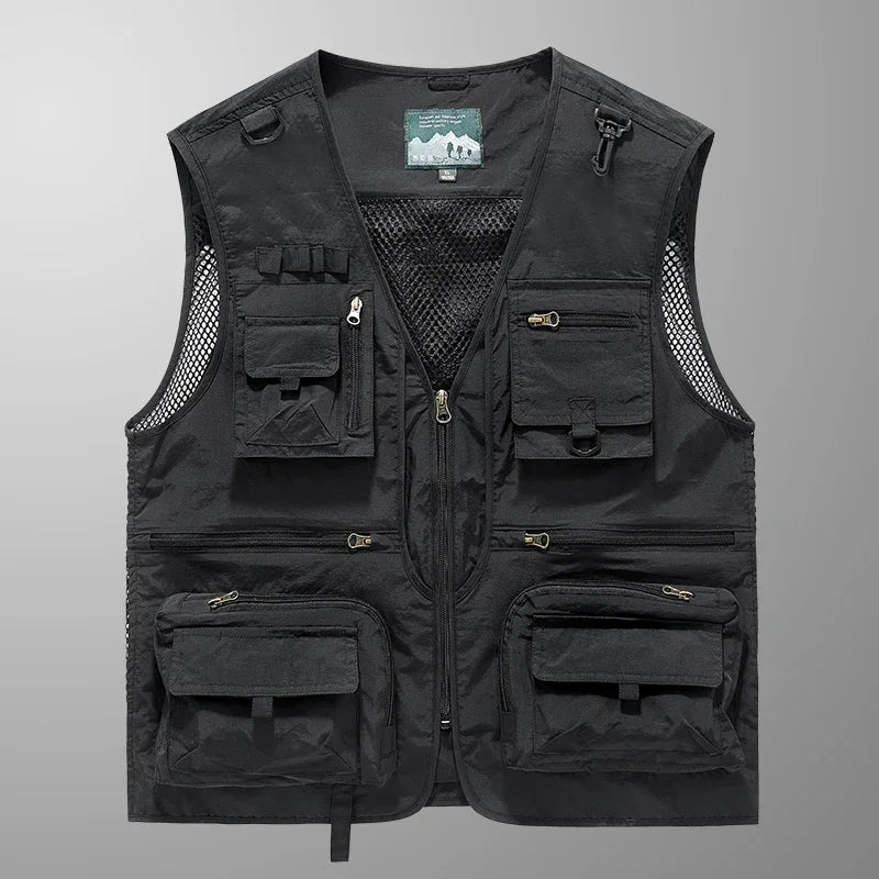 14 poches, gilet tactique américain pour hommes.