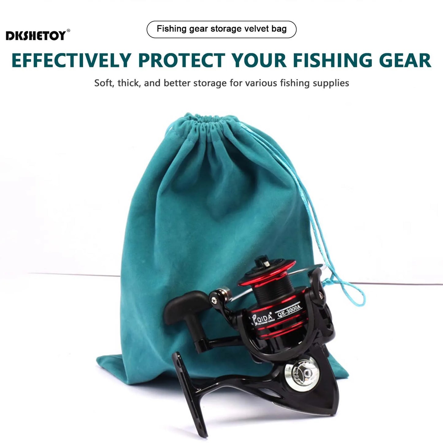 Sac de rangement universel pour matériel de pêche.