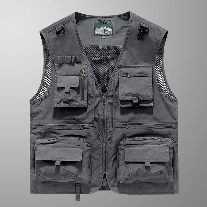 14 poches, gilet tactique américain pour hommes.