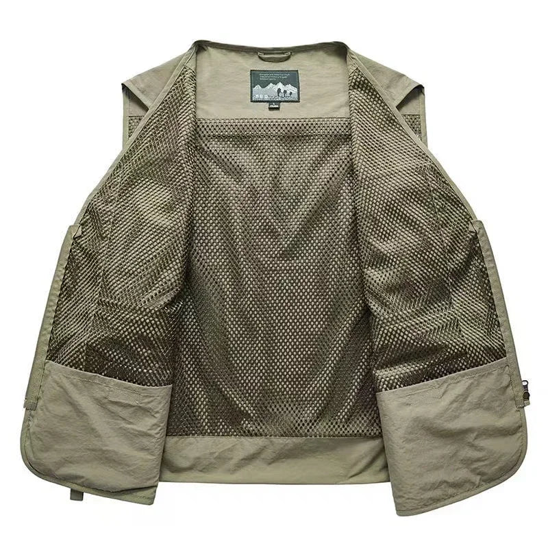 14 poches, gilet tactique américain pour hommes.