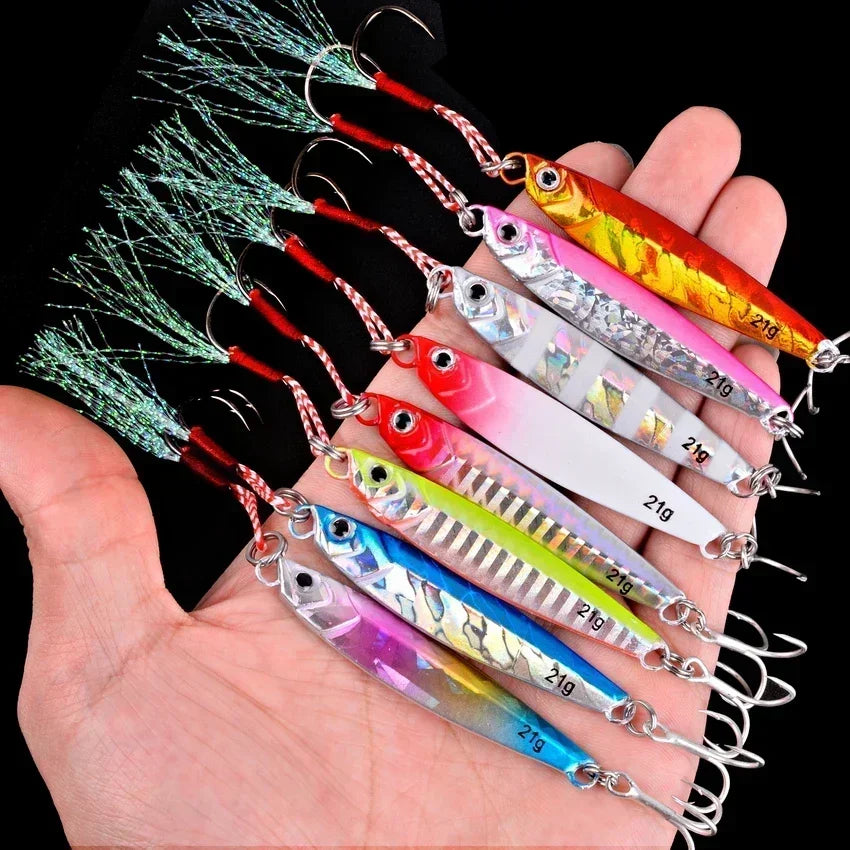 Lot de 5 leurres de pêche en métal