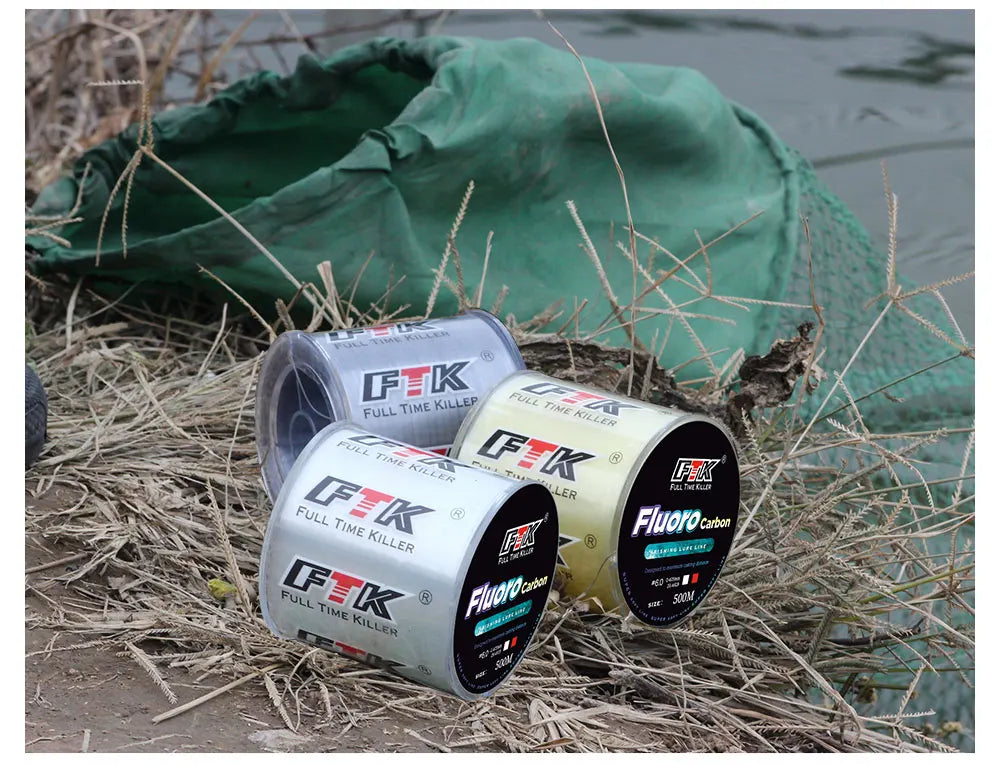 Ligne de pêche FTK 300M avec revêtement en fluorocarbone.