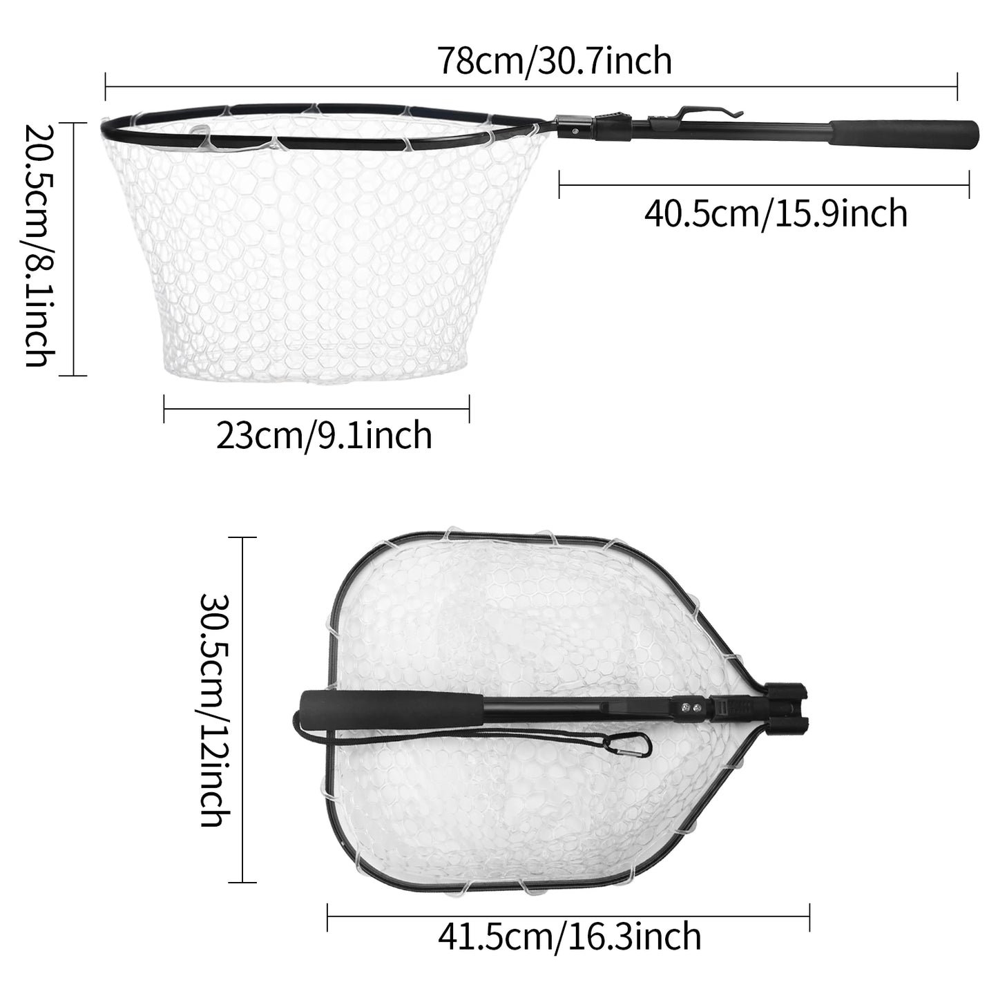 Filet de pêche en alliage d'aluminium