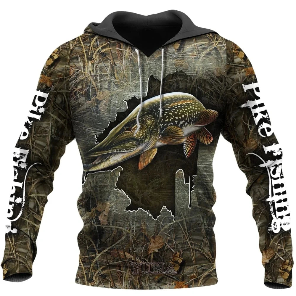 survêtements pour homme, sweats à capuche camouflage pour la pêche,