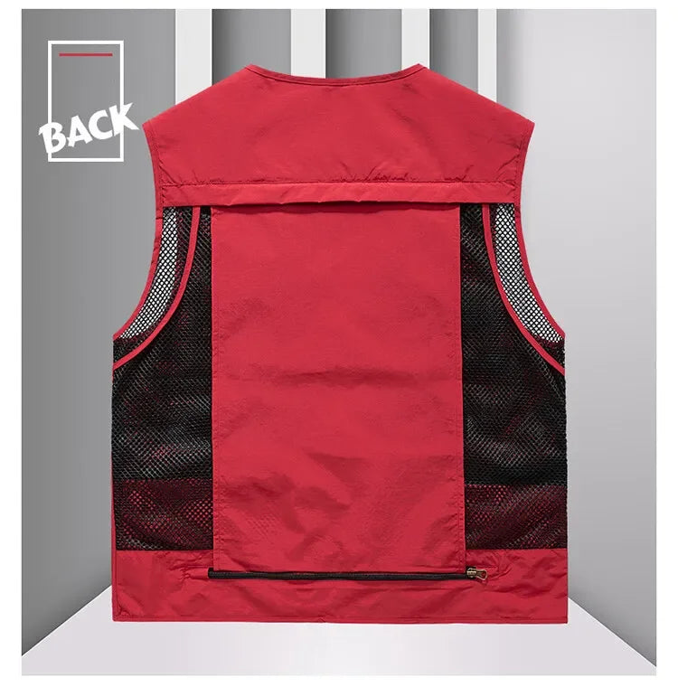 14 poches, gilet tactique américain pour hommes.