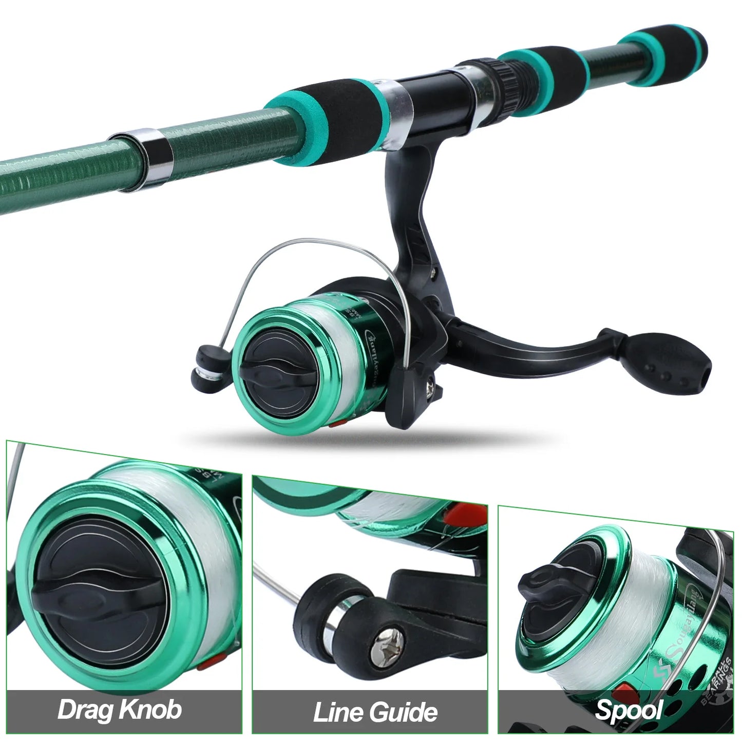Ensemble canne à pêche et moulinet résistance maximale 5 kg - OCEANIS GEAR
