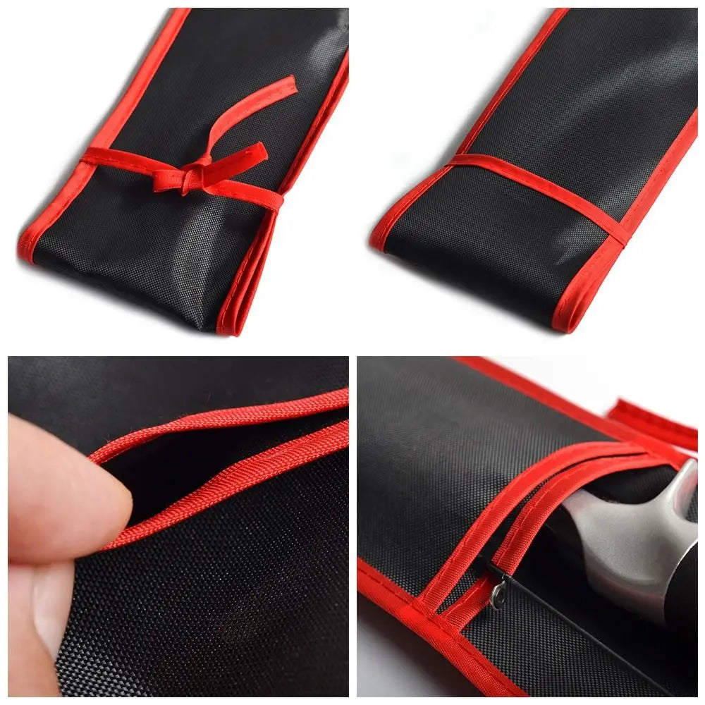 Sac pliable et portable pour cannes à pêche.