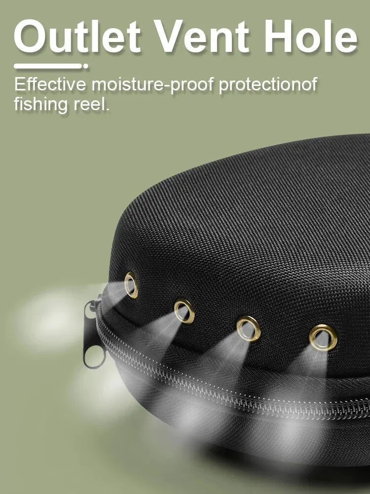 Sacoche de protection portable en EVA pour moulinet de pêche.