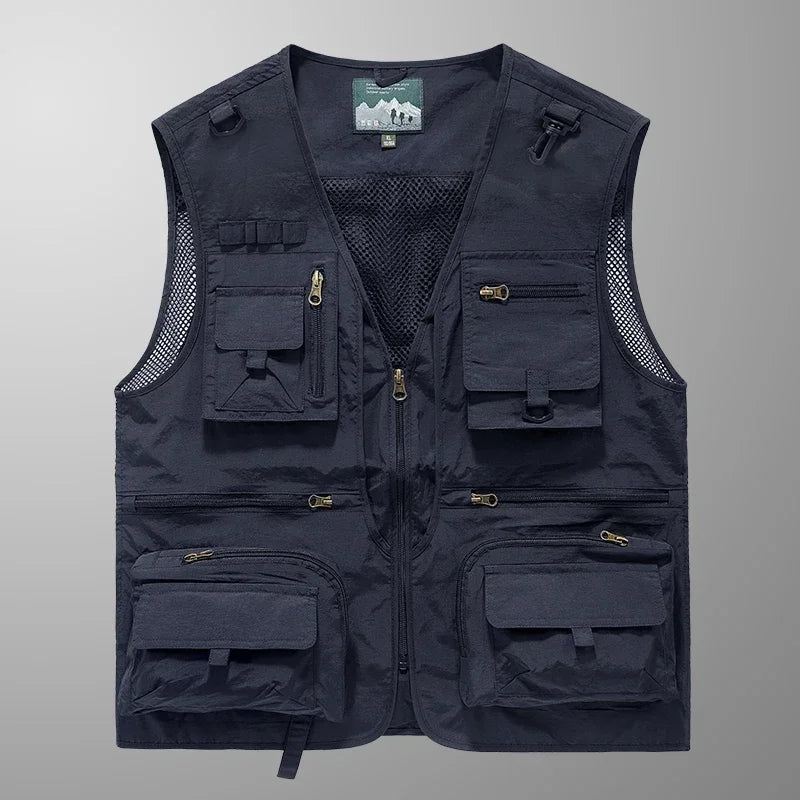 14 poches, gilet tactique américain pour hommes.
