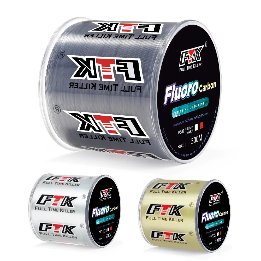 Ligne de pêche FTK 300M avec revêtement en fluorocarbone.