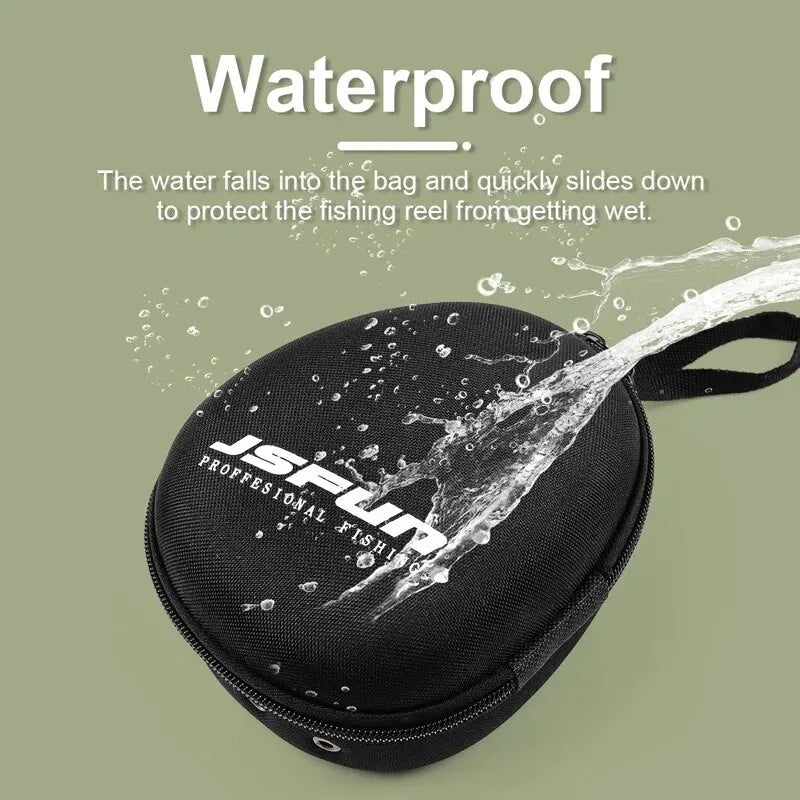 Sacoche de protection portable en EVA pour moulinet de pêche.