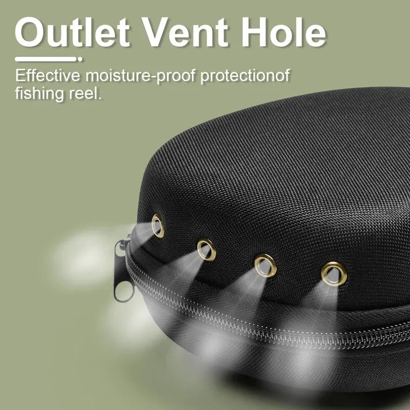 Sacoche de protection portable en EVA pour moulinet de pêche.
