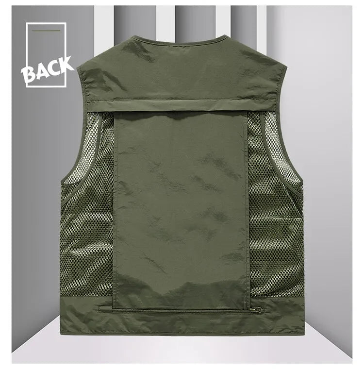 14 poches, gilet tactique américain pour hommes.