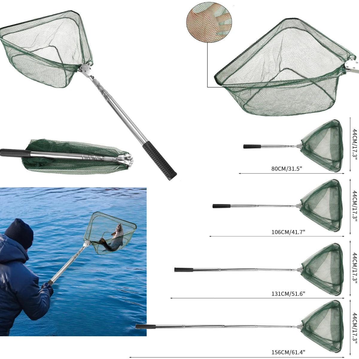 Filet de pêche en alliage d'aluminium - OCEANIS GEAR
