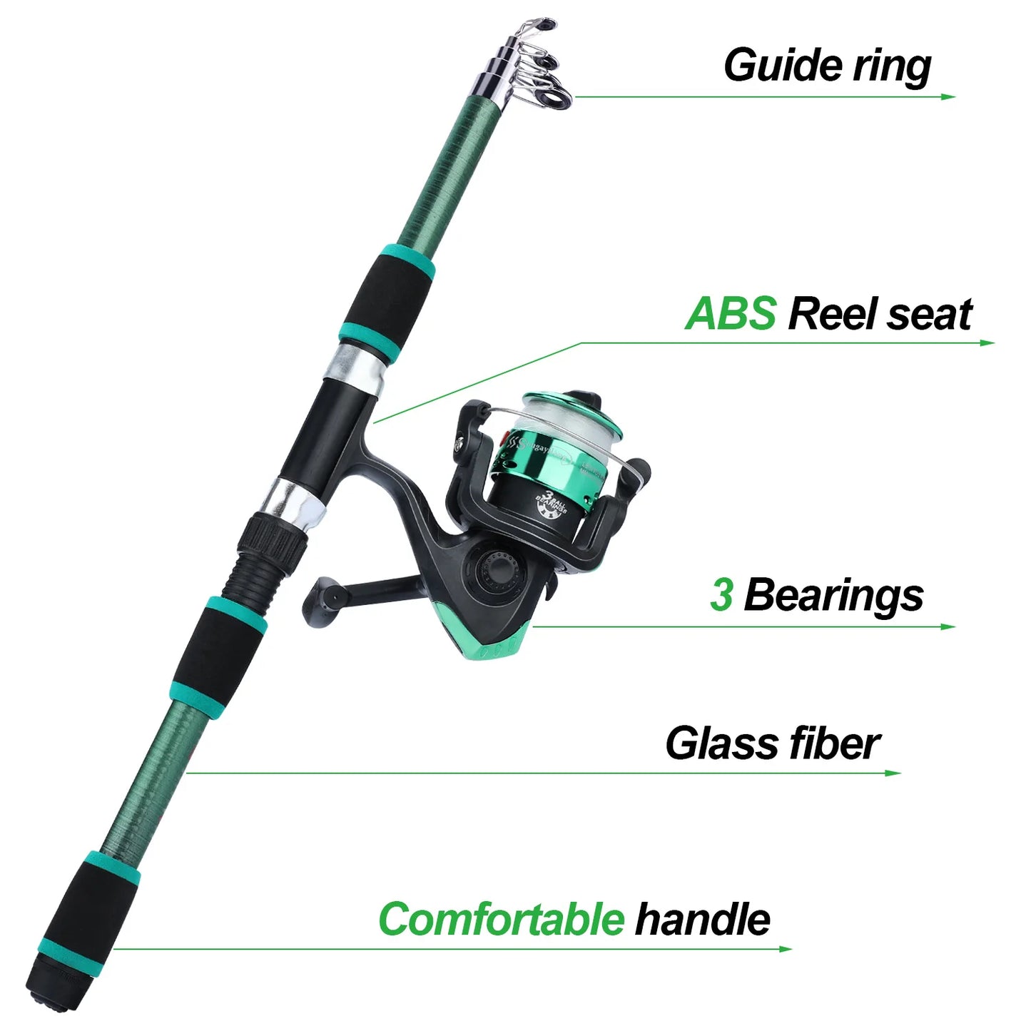 Ensemble canne à pêche et moulinet résistance maximale 5 kg - OCEANIS GEAR