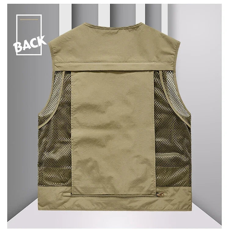 14 poches, gilet tactique américain pour hommes.