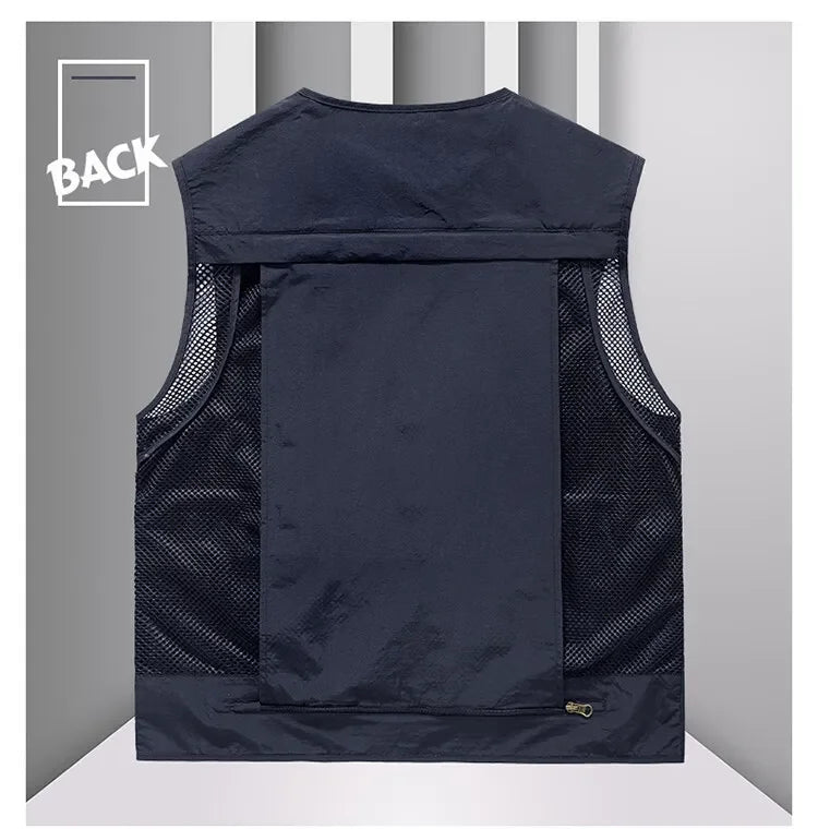 14 poches, gilet tactique américain pour hommes.