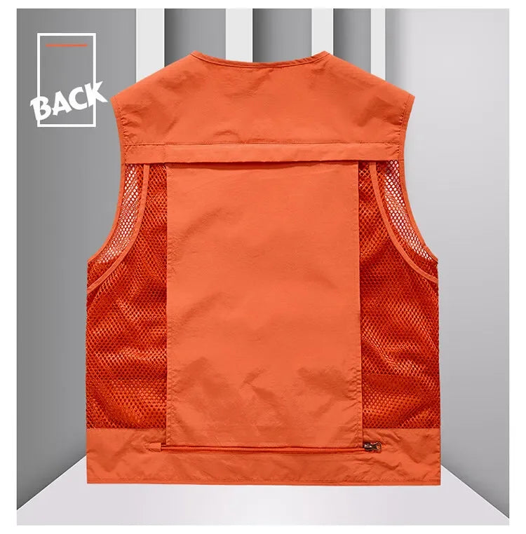 14 poches, gilet tactique américain pour hommes.