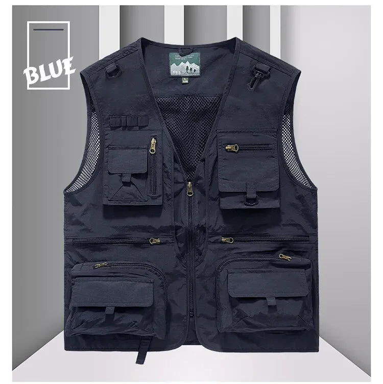 14 poches, gilet tactique américain pour hommes.