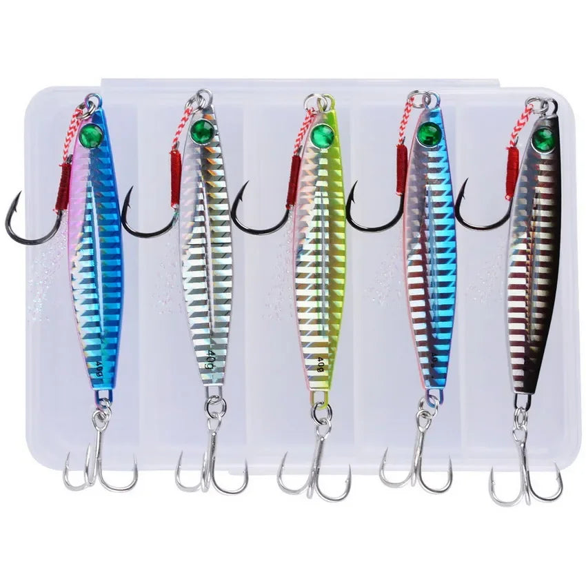 Lot de 5 leurres de pêche en métal