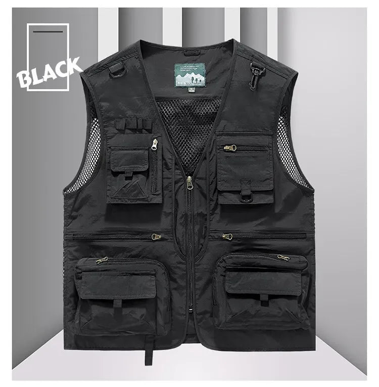 14 poches, gilet tactique américain pour hommes.