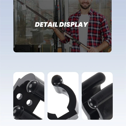 Clips Rangement Cannes à Pêche - Lot 10 Pièces ABS Noir – OUTILS DE PECHE – Oceanis Gear