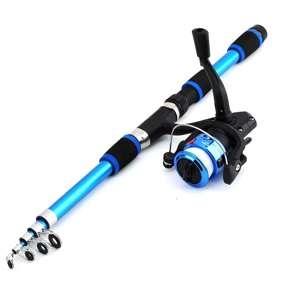 Kit Pêche Enfant Télescopique — Canne Carbone 1.8m + Moulinet Spinning