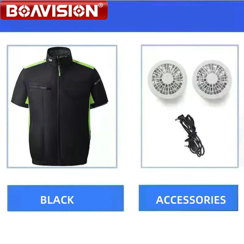 Gilet de refroidissement USB d'été avec deux ventilateurs