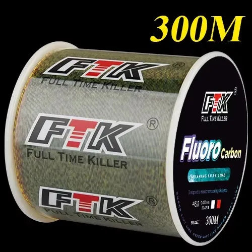 Ligne de pêche FTK 300M avec revêtement en fluorocarbone.