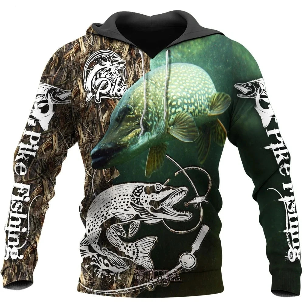 survêtements pour homme, sweats à capuche camouflage pour la pêche,