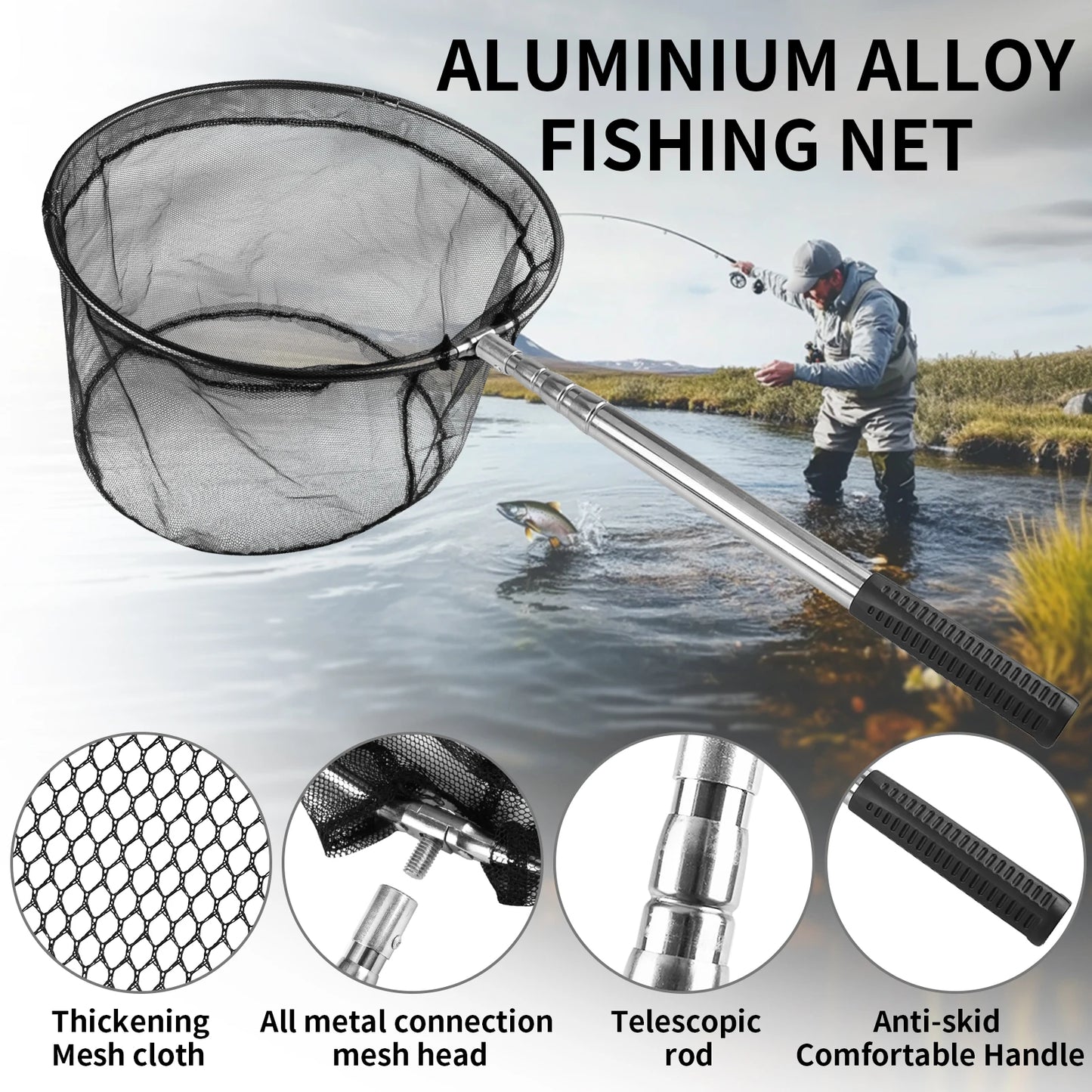 Filet de pêche en alliage d'aluminium - OCEANIS GEAR