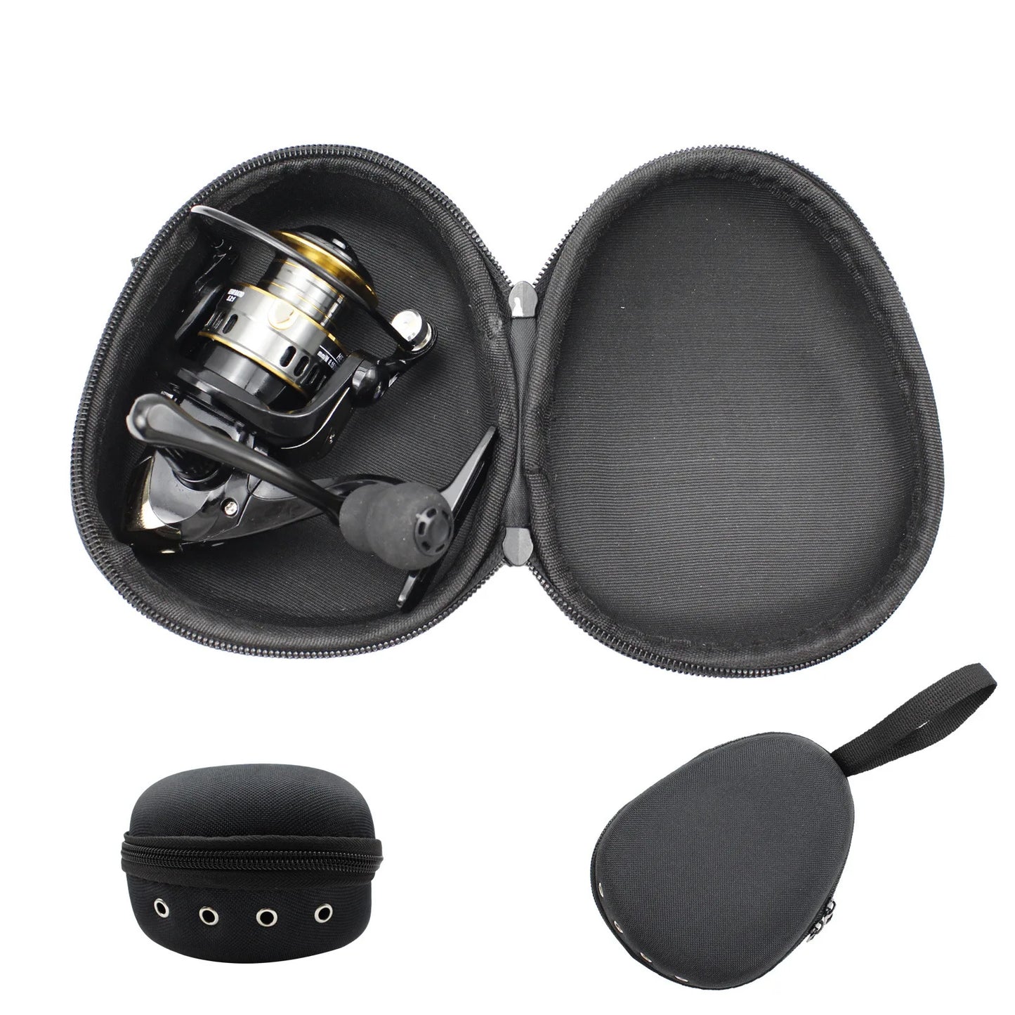 Sacoche de protection portable en EVA pour moulinet de pêche.