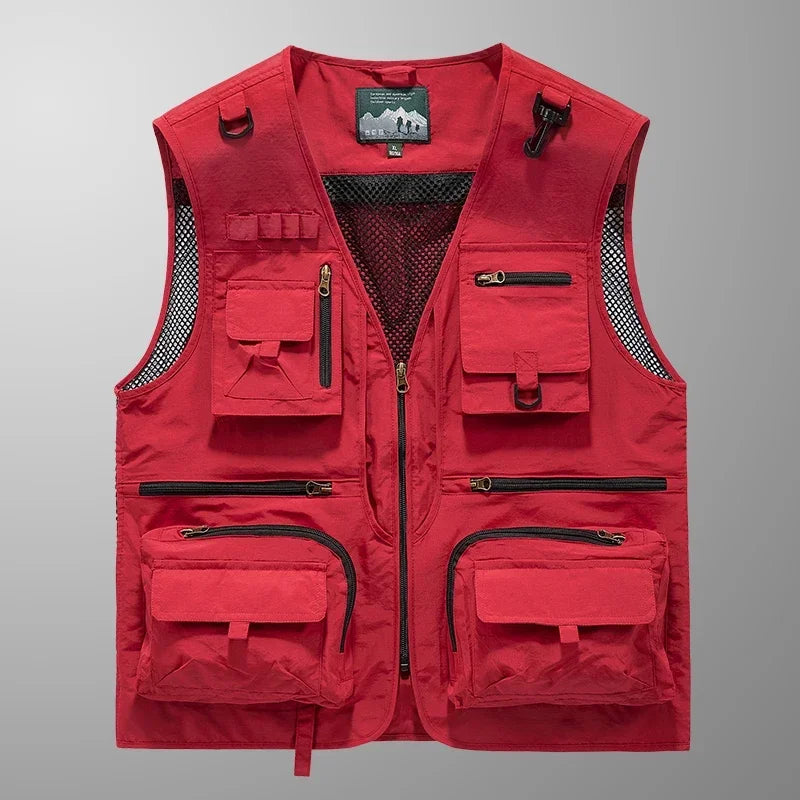 14 poches, gilet tactique américain pour hommes.