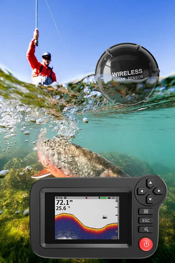 Smart Fish Finder - Sondeur portable et sondeur de profondeur pour la pêche