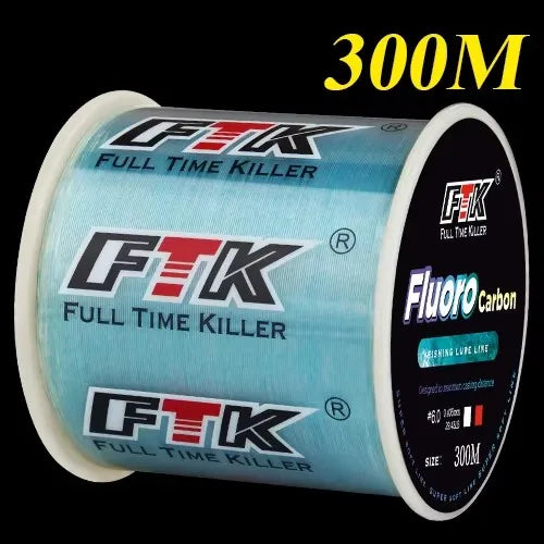 Ligne de pêche FTK 300M avec revêtement en fluorocarbone.