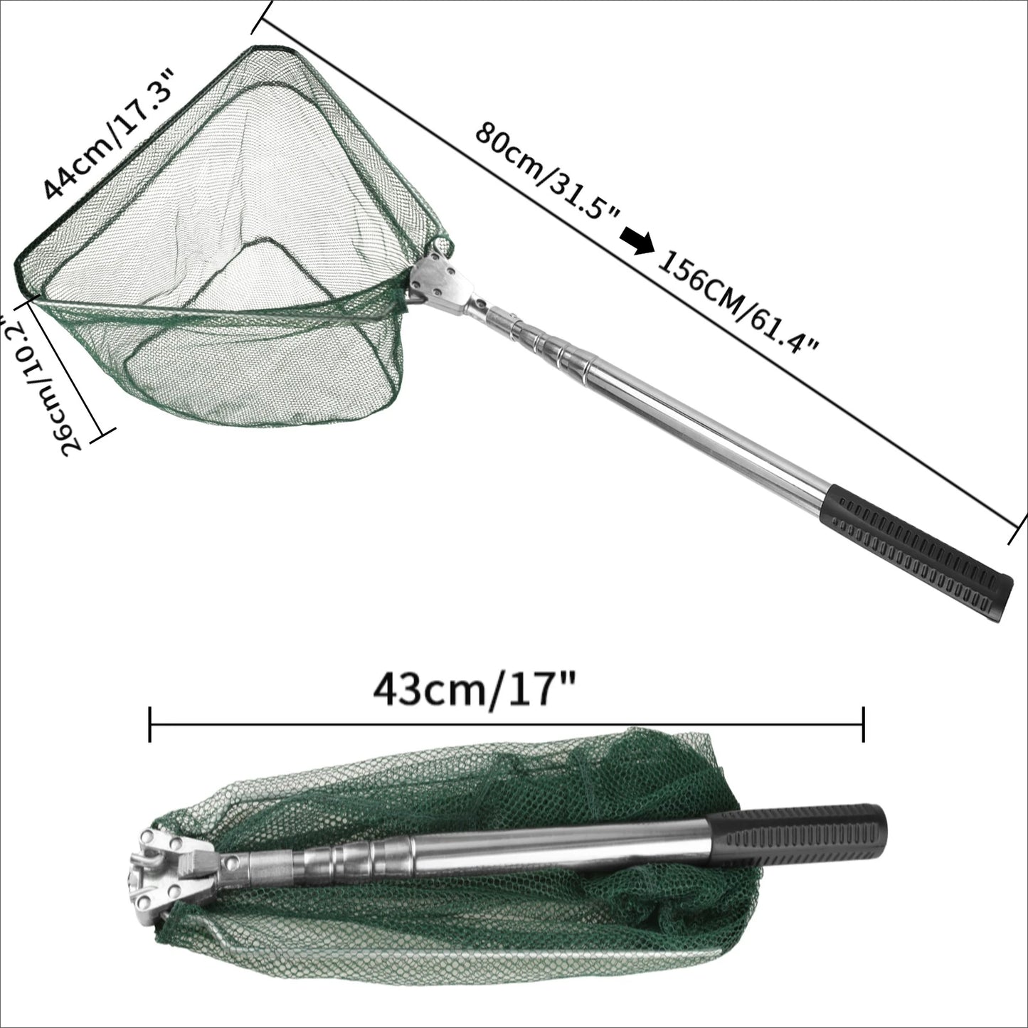 Filet de pêche en alliage d'aluminium