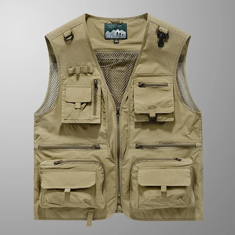14 poches, gilet tactique américain pour hommes.