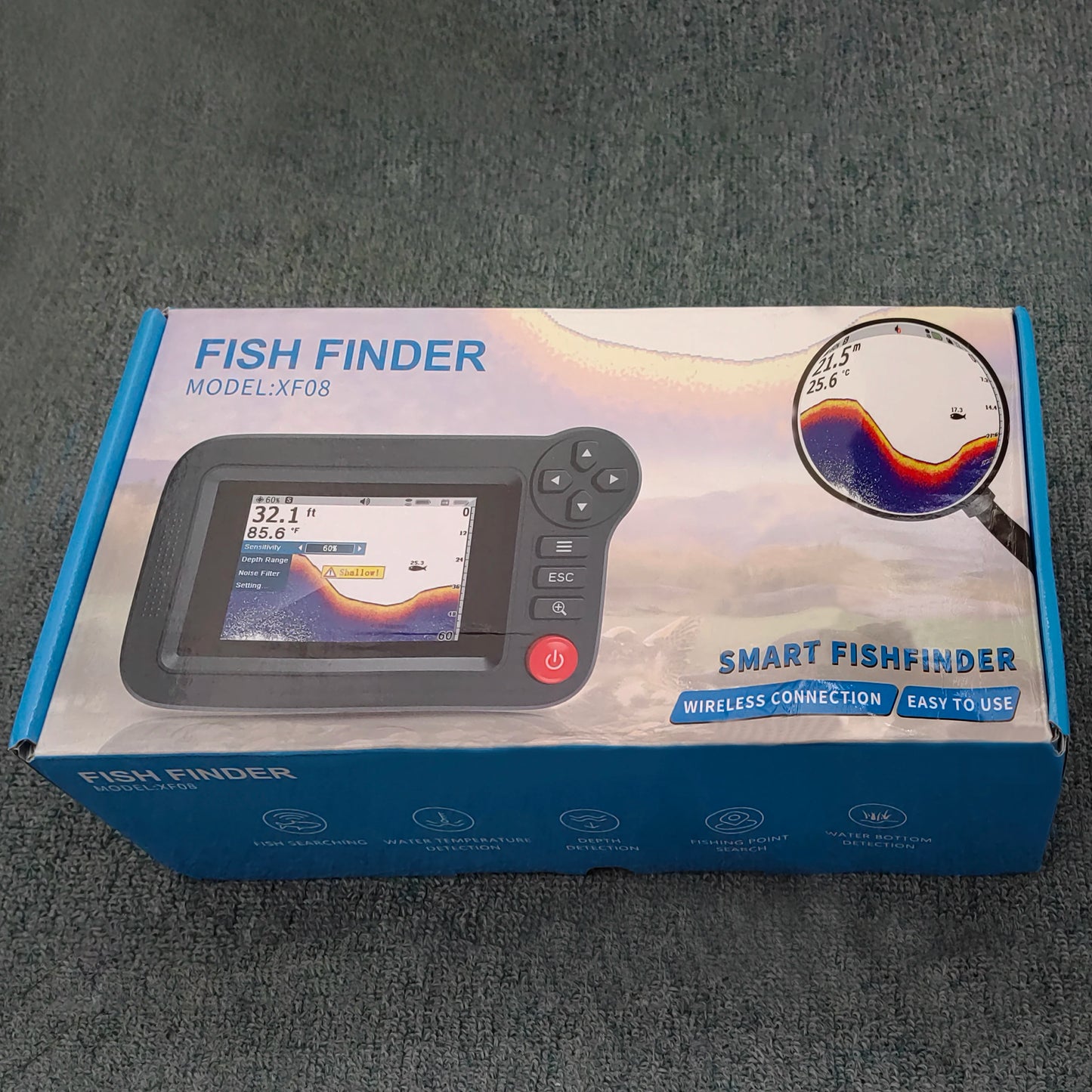 Smart Fish Finder - Sondeur portable et sondeur de profondeur pour la pêche