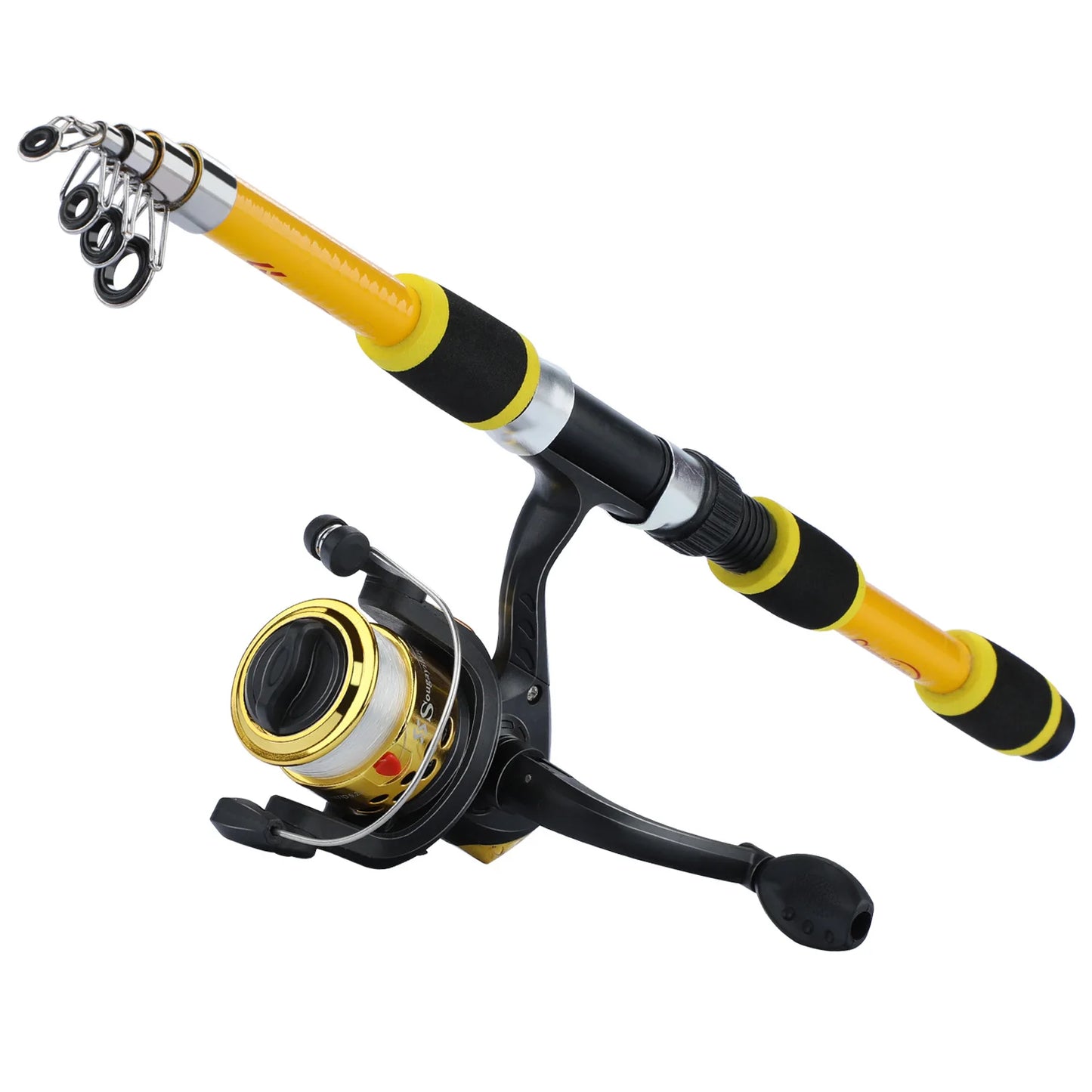 Ensemble canne à pêche et moulinet résistance maximale 5 kg
