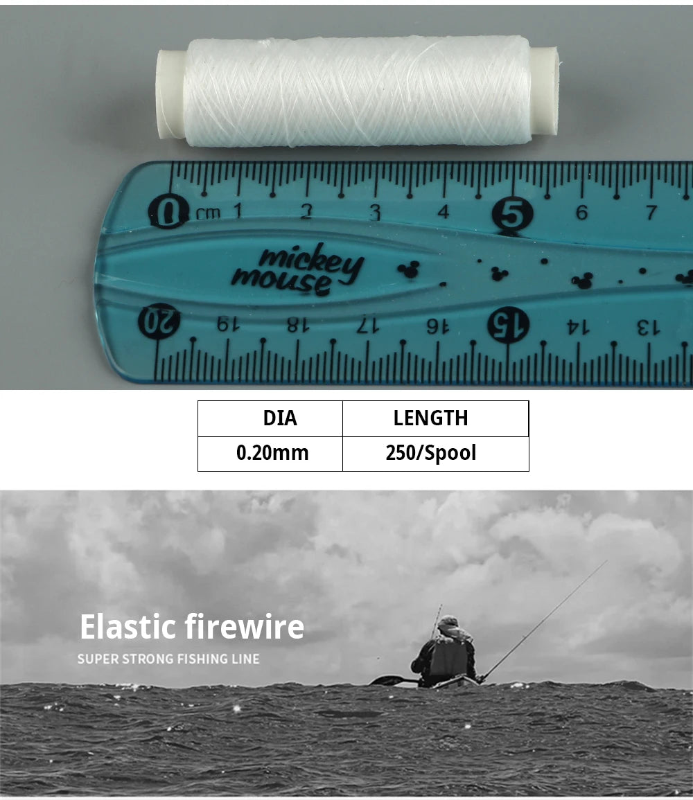 FTK 250M Ligne élastique résistante Firewire 0,2 mm.