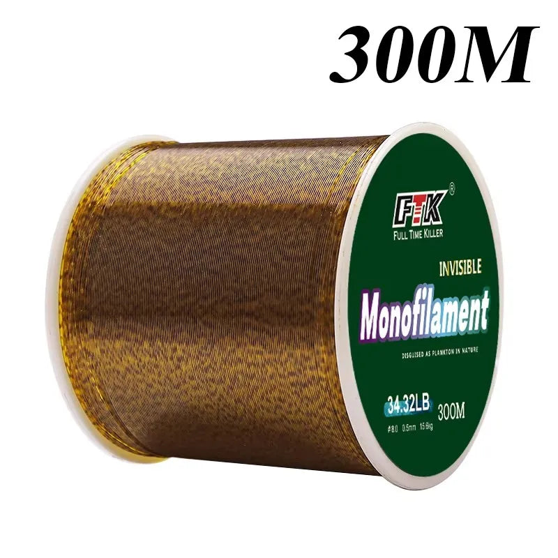 Ligne de pêche FTK 300M avec revêtement en fluorocarbone.