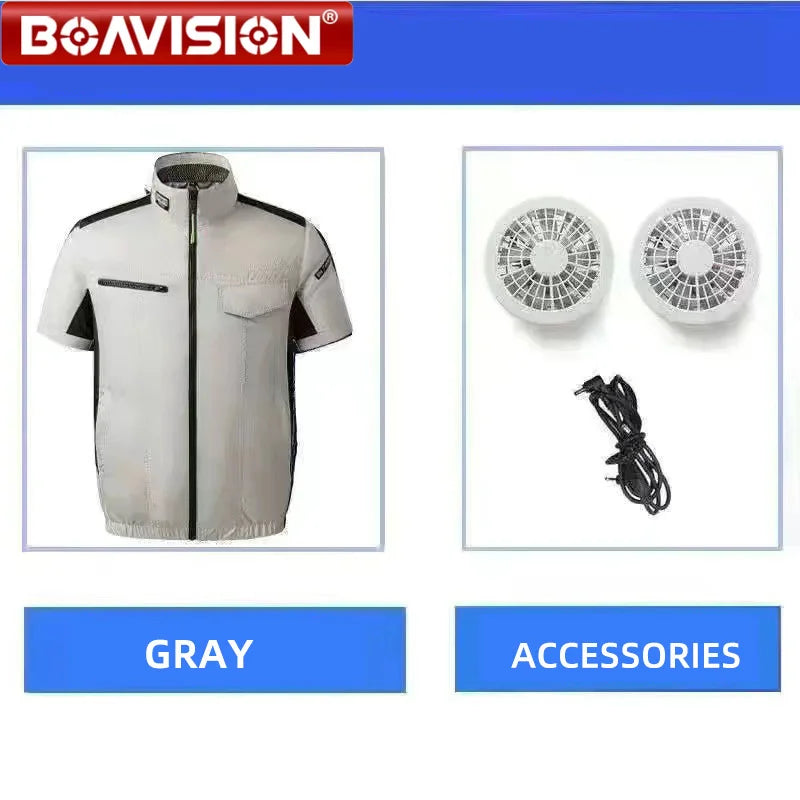 Gilet de refroidissement USB d'été avec deux ventilateurs