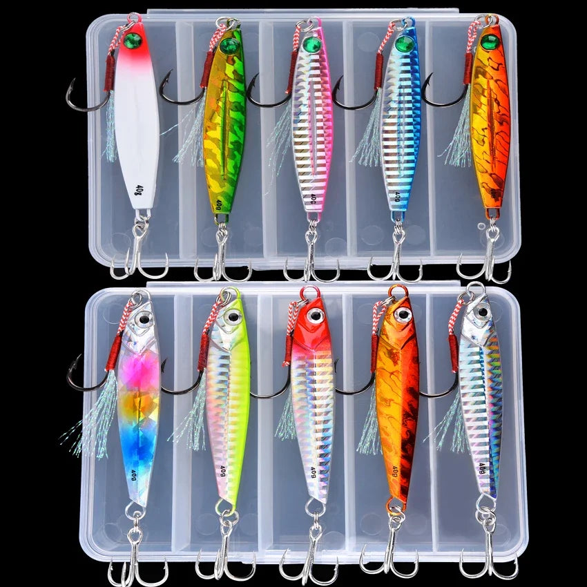 Lot de 5 leurres de pêche en métal