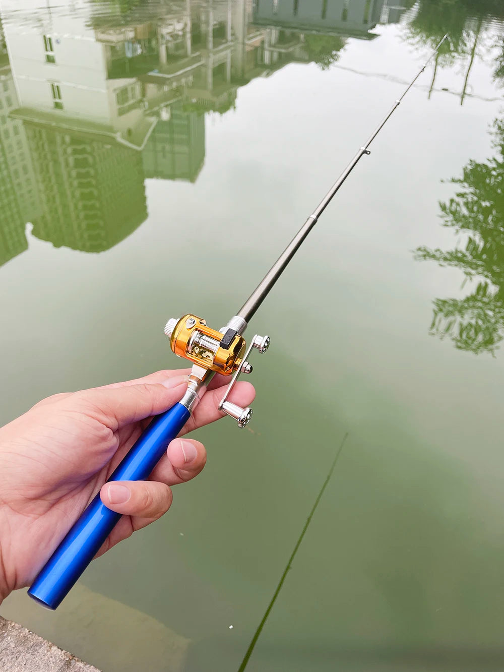 Mini Pen Telescopic Fishing Rod + Reel