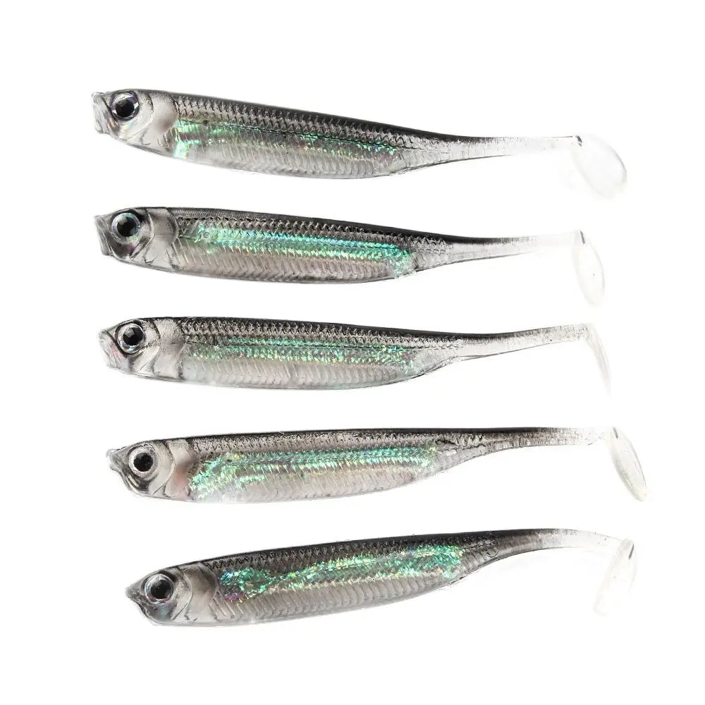 Leurres Queue T Paillettes 5pcs – Leurres souples – Oceanis Gear