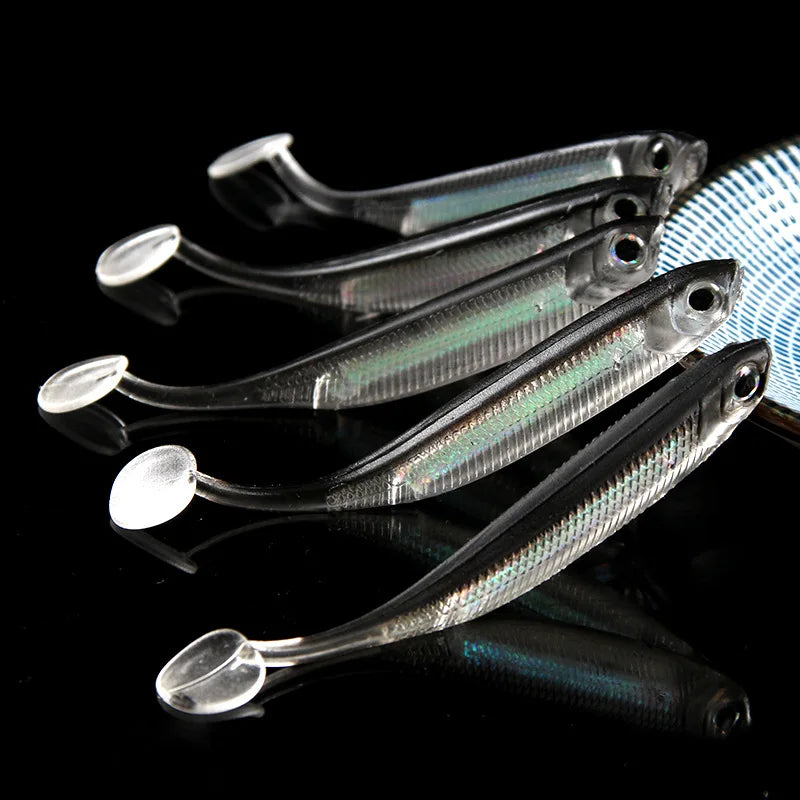 Leurres Queue T Paillettes 5pcs – Leurres souples – Oceanis Gear
