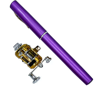 Mini Pen Telescopic Fishing Rod + Reel